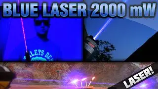 IMPRESIONANTE LASER AZUL ULTRA POTENTE QUE QUEMA! BLUE LASER TOR 2000mW