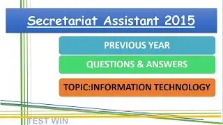 Secretariat Assistant Previous year questions PART-7