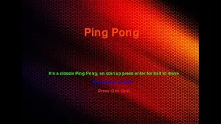 Python Ping Pong Game using Pygame