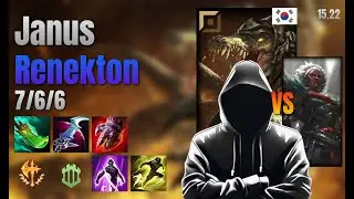 Janus Top Renekton vs Ambessa lol KR solo rank Full Game 15.22 | 야누스 레넥톤 vs 암베사