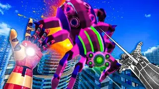 Combining Venom and Iron Man to DESTROY the City! in Superfly VR