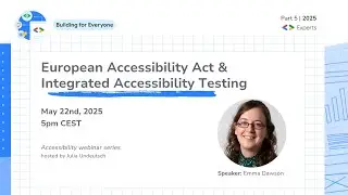 European Accessibility Act & Integrated Accessibility Testing