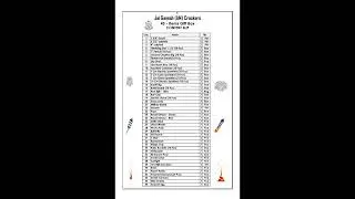 JG 45 ITEMS GIFT BOX CONTENT SLIP