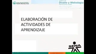 Como elaborar las actividades de aprendizaje sena