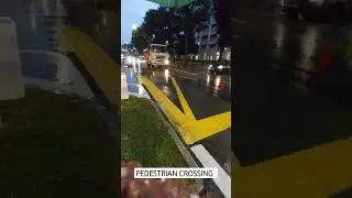 SINGAPORE PEDESTRIAN  CROSSING DURING WET HOUR #shortvideo #trending #asmr #shorts #youtubeshorts