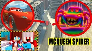 MY DRONE FILMED MCQUEEN SPIDER EATER in REAL LIFE | Garry's Mod