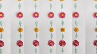 Ganpati Decoration Ideas for Home / Simple Background Decoration for Ganesh Chaturthi with Paper
