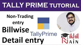 Tally Prime Bill wise Detail for Non-trading entry in Hindi by Sirji