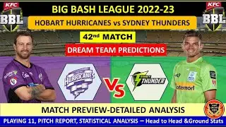 HUR vs THU 42nd BBL Match prediction in Tamil | HUR vs THU Dream11 Prediction | HUR vs THU |