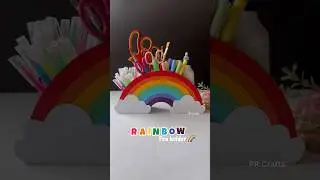DIY easy rainbow pen holder 🌈|#penholder #penstand #penholdermaking #diypenholder #diypenstand #diy