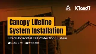 Roof Life Line System #lifelinesystems #fallprotection #canopy #installationvideo #ktandt #safety