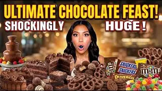 ULTIMATE CHOCOLATE FEAST ASMR! Shockingly Huge Desserts & Candy Mukbang Eating Sounds