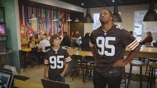 Lights! Camera! Action! Behind the scenes with Myles Garrett for a Taco Bell commercial