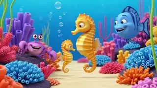 Swim Like a Seahorse | kids nursery rhymes | Baby Song, Fun Ocean Animal Cartoon 🐴&zwj;🐠🌊🎵