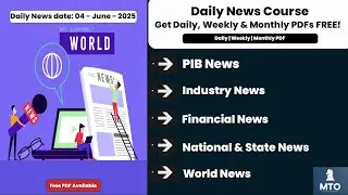 Daily News | 04 June 2025 | TNPSC, Banking & SSC | PIB, Financial & National News | mocktoofficer.in