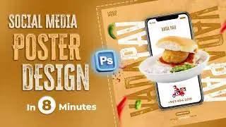 Vadapav Poster Banner design | Social Media Poster Design | Creative Poster Design #srgraphicsshorts
