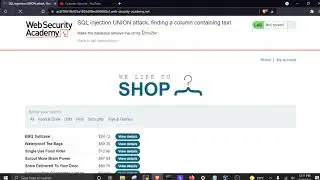 sql Injection | Portswigger labs