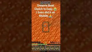Dream Clutch In Mobile 💀#minecraft #mcpe #dream