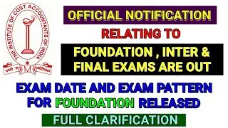 CMA EXAMS SEPT 2020 // OFFICIAL NOTIFICATION RELEASED // FOUNDATION, INTER & FINAL.