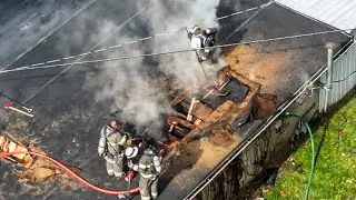 Commercial Structure Fire @ Pool Supply Business, Plainfield, Pennsylvania - 10.12.23