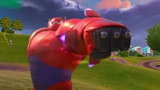 Baymax activates Hero mode in Fortnite Super Season! (Loop)