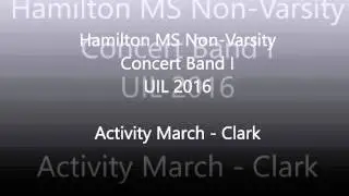 HMS CB1 NV UIL 2016 - Activity March arr. Clark