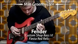 Fender Custom Shop Bass VI Fiesta Red Relic played by Milo Groenhuijzen | Demo