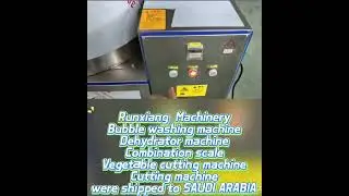 Lerford bubble washing machine, dehydrator, belt scale and vegetable cutter shipped to Saudi Arabia