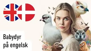 Babydyr p&aring; engelsk (Kvindestemme, sort baggrund)