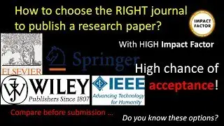How to choose the RIGHT journal to publish your research paper with high chance of acceptance?
