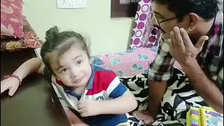 2year boy reaction when his dad shaved his beard😂
