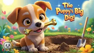 The Puppy Big Dig Rhyme | Dog Rhyme For Kids | Dog Poems Death | Dog Songs Poems @cocomaza