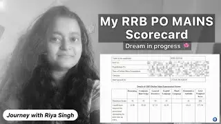 🚨 My RRB PO MAINS scorecard 🌸 Dream in Progress 🧿RRB PO 2025 #youtubevideos #rrb #ibps #exam #rrbpo