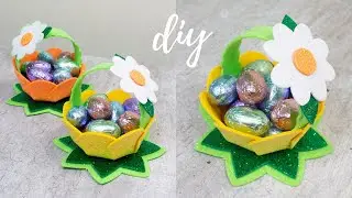 Easy Handmade Mini Easter Basket🐣Mini cesta de Pascua🌿МК Пасхальная МИНИ КОРЗИНКА из фоамирана