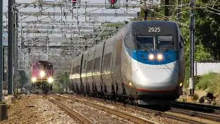 Non-Stop MBTA and Amtrak Rush Hour Trains In and Around Boston, MA + Tons of Horn Action - 7/9/2024