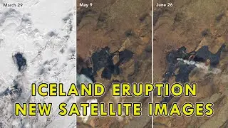 New Satellite Images of the Eruption! Lava about 1 km From the Road