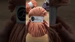 Modern crochet cotton cord. Bobbiny brand. #crochetdecor #moderncrochet #crochetforbeginners