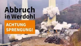 R&uuml;ckbau KW Werdohl Sprengung Schornsteine