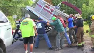Pontoon Recovery on Wheeler Road, Town of Hayward