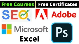 Udemy Free Certificate Courses SEO Tutorial Adobe Photoshop Microsoft Excel Online Classes