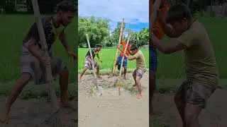 The boy stole quickly into the hole