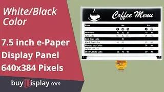 7.5 inch ePaper 640x384 e-Ink Display Panel White Black