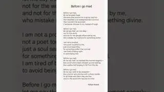 before i go mad 🛑🗿 #poetry #madness #insane