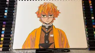 Drawing Zenitsu Agatsuma from Demon Slayer | Step by Step Anime Art