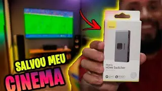 FIZ UMA SALA DE CINEMA E ESSE PRODUTO ME SALVOU | HUB HDMI BASEUS MATRIX SWITCHER