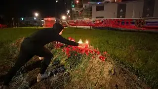 Makeshift Prigozhin memorial in St. Petersburg as officials say Wagner chief aboard crashed plane