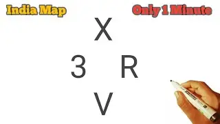 India 🇮🇳 Map Drawing From 3XVR Easy easiest way available l Most easy wayvto draw the india map