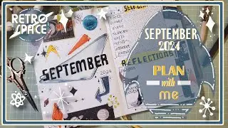 Plan a Retro Space Theme with Me!  // September Bullet Journal Set Up 2024