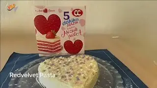 Торт «Красный бархатный мозаичный»