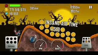 Hill Climb Racing 1.60.0 (60 fps): Minibike + Haunted 12009m (full run)